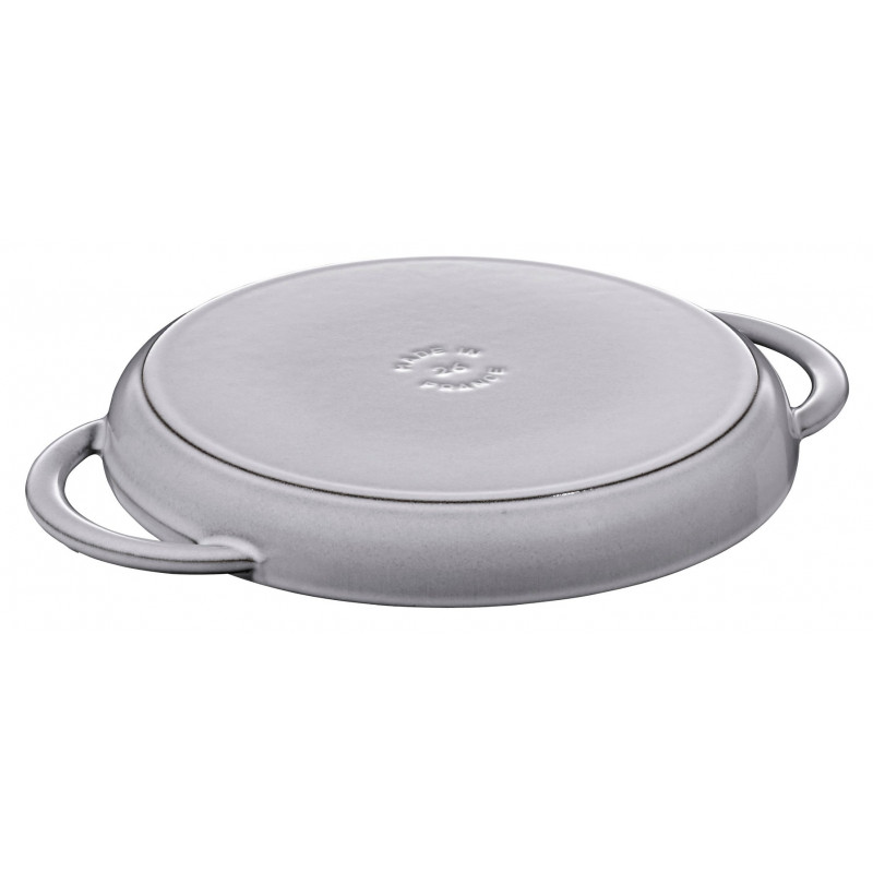 STAUB pyöreä valurautainen grillipannu kahdella kahvalla 40509-522-0 - grafiitti 26 cm