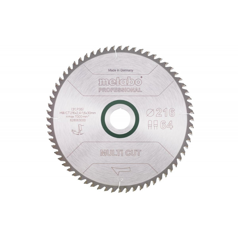Metabo 628063000 pyörösahanterä 21,6 cm 1 kpl