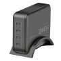 Logilink USB-C pöytälaturi, 240 W, GaN, 4-porttia, 4x USB-C (PD), musta