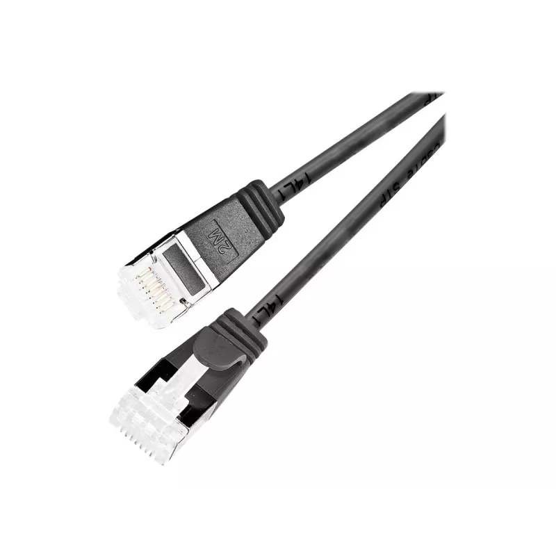 Wirewin Slim Cat6a U/FTP -verkkokaapeli RJ45, 5 m, musta