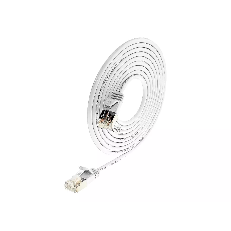 Wirewin Slim Cat6 U/FTP -verkkokaapeli RJ45, 7,5 m, valkoinen