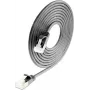 Wirewin SLIM Cat6a 10 Gigabit U/FTP kevyt patch-kaapeli, pyöreä, Ø 3,8 mm, 0,15 m, musta