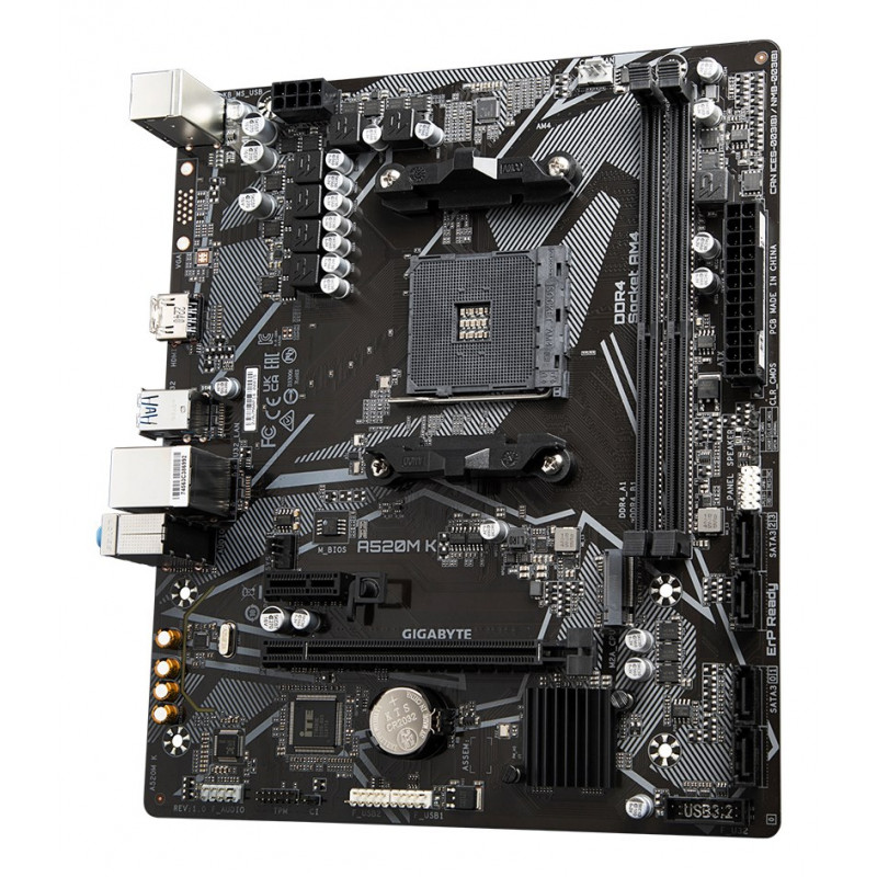 Gigabyte A520M K -emolevy, AMD A520, AM4, mATX