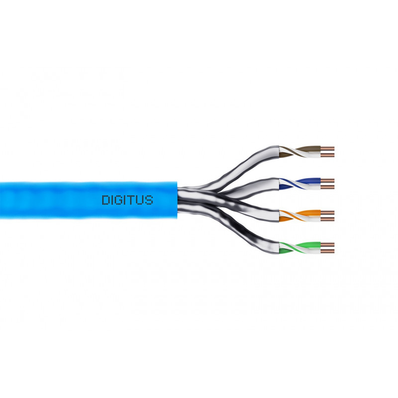 Digitus Cat6a U/FTP -asennuskaapeli, 100 m, sininen, LSZH, simplex