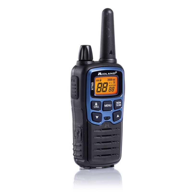 Midland XT60 radiopuhelin 24 kanavaa 446.00625 - 446.0937 MHz musta, sininen