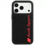 Audi R8 Carbon Fiber MagSafe -kuori iPhone 18 Pro / 17 Pro, musta