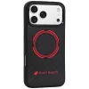 Audi RSQ Carbon Fiber Sport Red Circle MagSafe -kuori iPhone 18 Pro Max / 17 Pro Max, musta