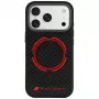 Audi RSQ Carbon Fiber Sport Red Circle MagSafe -kuori iPhone 18 Pro / 17 Pro, musta