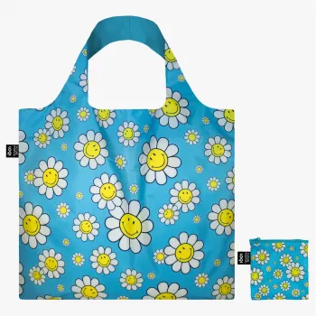 LOQI Smiley -kassi – Flowers Blue