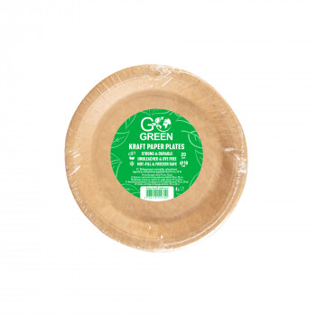 Gogreen Go Green -voimapaperilautaset Ø18 cm, 20 kpl