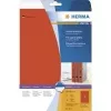 HERMA Special pysyvästi kiinnittyvät arkistotarrat, mattapintainen peittävä paperi, punainen, 38 x 297 mm, 100 kpl (20 arkkia x 5)