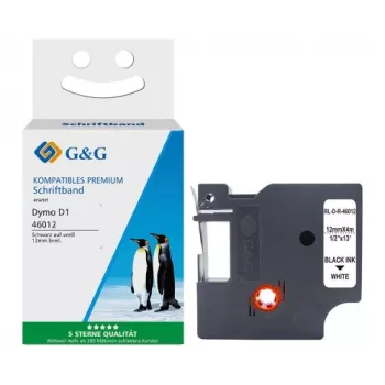 G&G Ninestar silkkinauha yhteensopiva Dymo D1 / 46012 kanssa