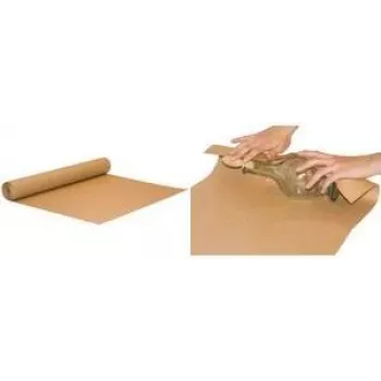 RAADHUIS käärepaperi rullassa, 750 mm x 250 m, ruskea voimapaperi, 70 g/m², ruskea raidallinen