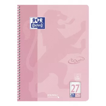 Oxford collegelehtiö Touch Pastell, DIN A4+, viivoitettu (linjaus 27), 80 arkkia, Optik Paper, 4-kertaisesti rei'itetty