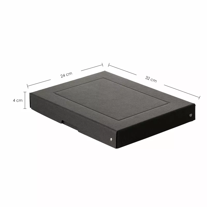 FALKEN PURE säilytyslaatikko 500 arkkia, 24 x 32 x 4 cm, musta