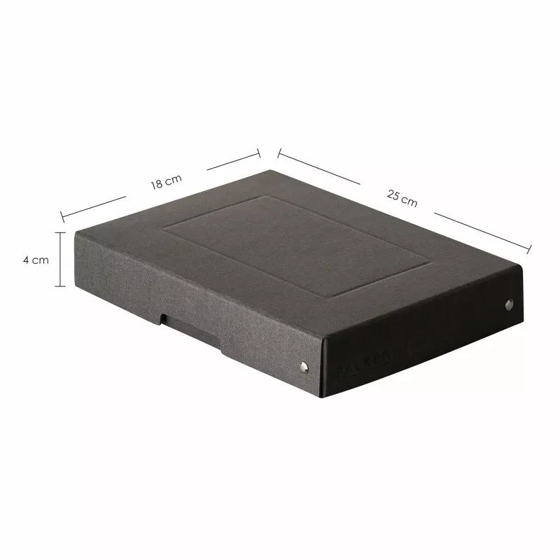 FALKEN PURE säilytyslaatikko 500 arkkia, 18 x 25 x 4 cm, musta