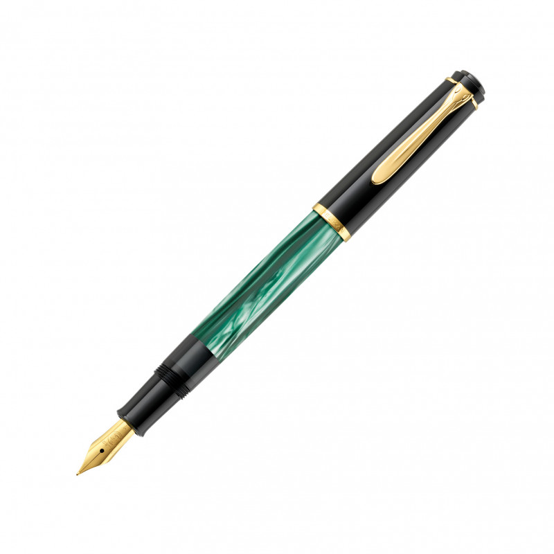 Pelikan Classic M200 mäntäkynä, vihreä marmoroitu