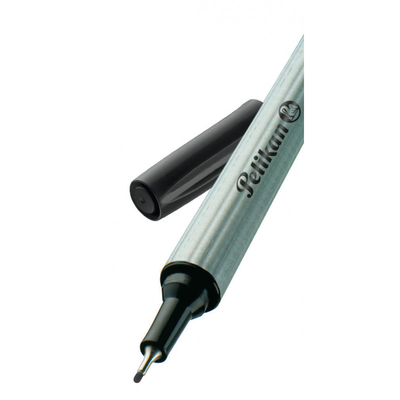 Pelikan Fineliner 96, musta, metallipäällysteinen kärki, dokumentinpitävä valonkestävä muste