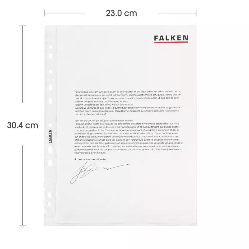 Falken dokumenttikotelot DIN A4, 0,05 mm, kristallinkirkas