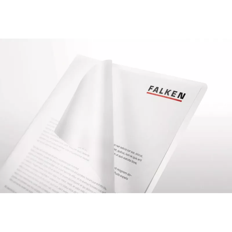 Falken muovitaskut DIN A4, naarmutettu pinta, 0,09 mm, läpinäkyvä