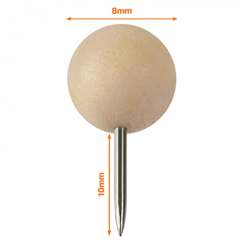nobo nuppineulat, ruskea, 40 kpl