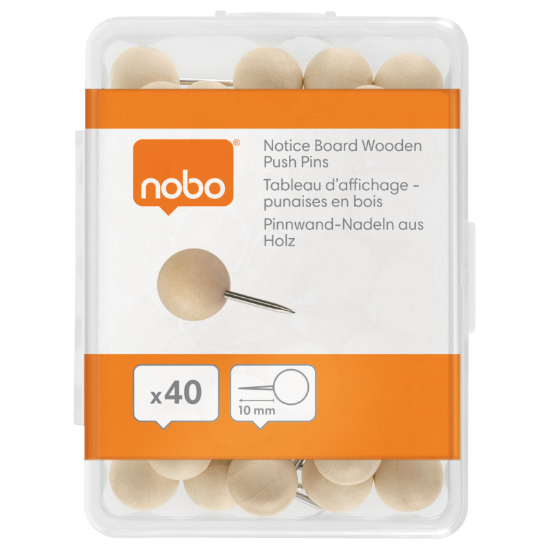 nobo nuppineulat, ruskea, 40 kpl