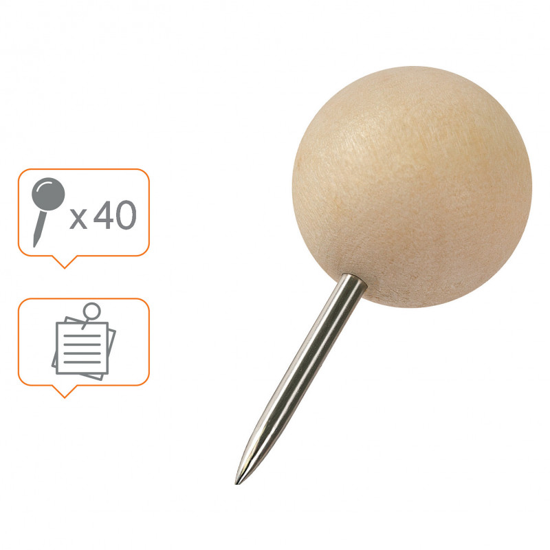 nobo nuppineulat, ruskea, 40 kpl
