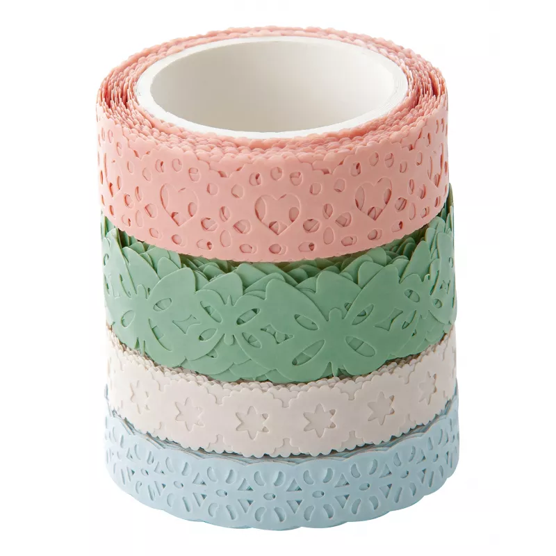 folia Washi Deco Tape -sarja, 4 x 5 m, pastelli