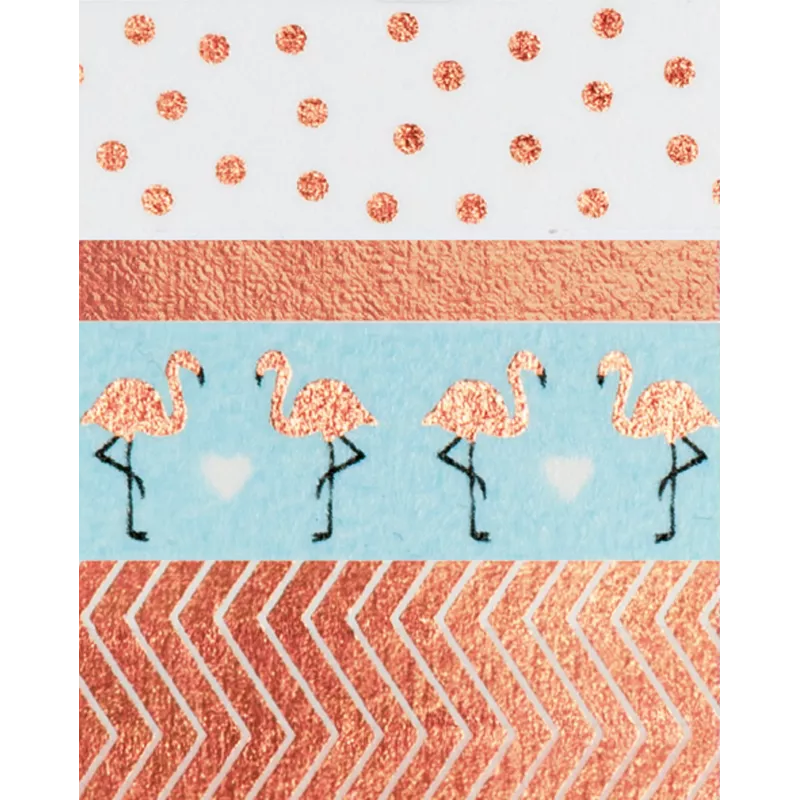 folia koristeteippi 15 mm x 5 m 4 mallia valkoinen, vihreä, kupari
