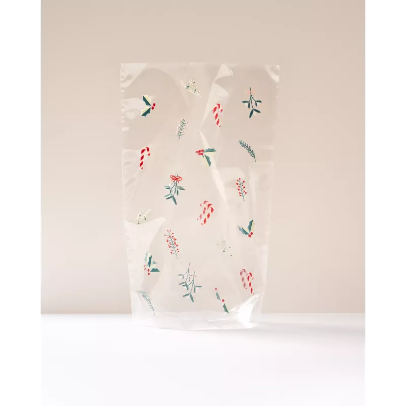 Folia PP-pohjapussi A FLORAL CHRISTMAS, 14,5 x 23,5 cm