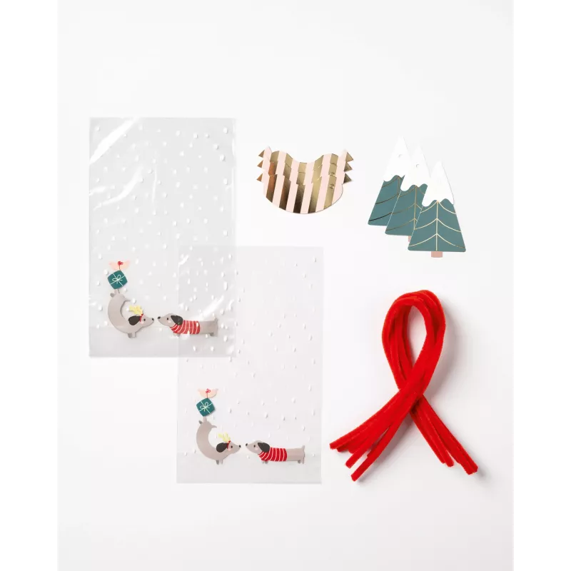 folia PP pohjapussi MERRY WOOFMAS 14,5 x 23,5 cm