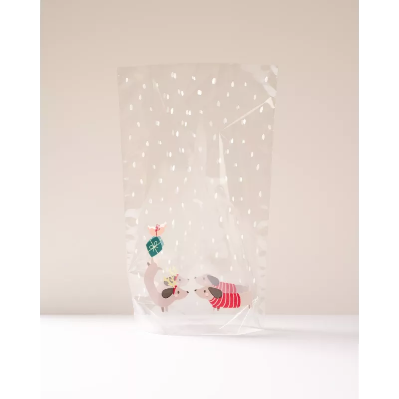 folia PP pohjapussi MERRY WOOFMAS 14,5 x 23,5 cm