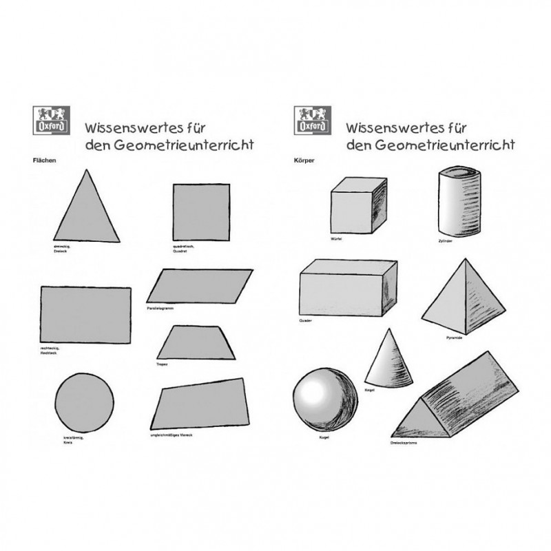 OXFORD geometriavihot pisteverkko A4 16 arkkia