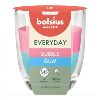 Bolsius Everyday tuoksukynttilä lasissa Ø70 x 80 mm, Bubble Gum