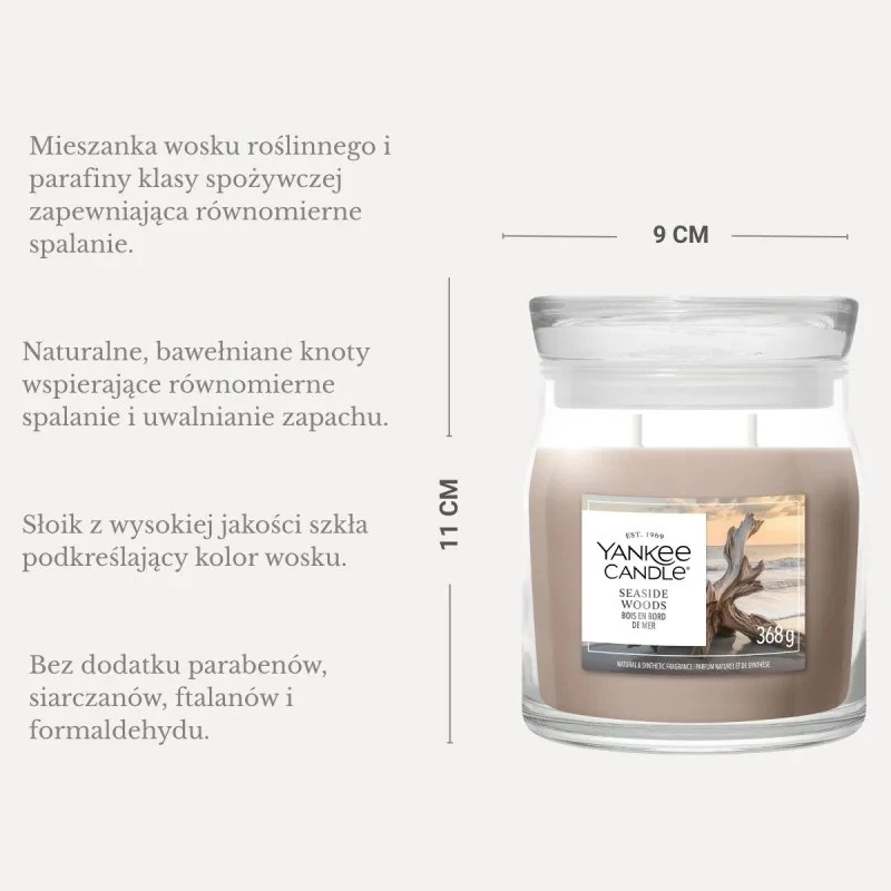 Yankee Candle Seaside Woods kynttilä, keskikokoinen