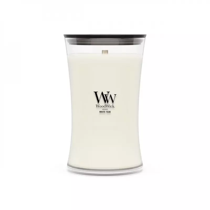 WoodWick White Teak kynttilä, suuri, 610 g