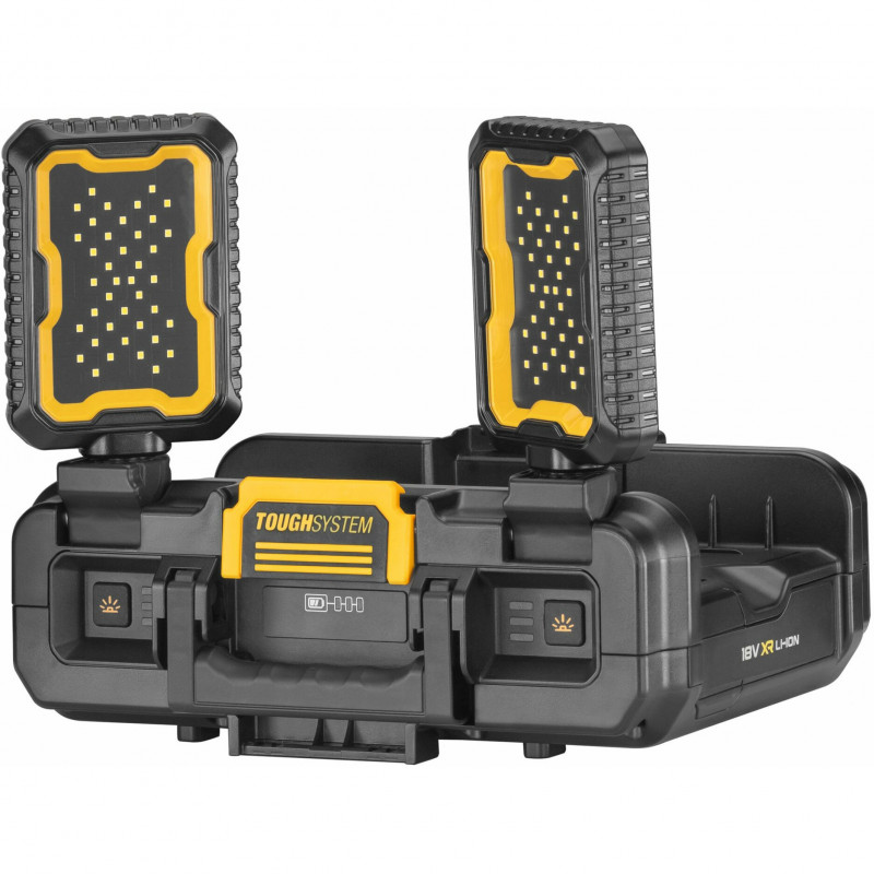 DeWALT DWST08061-1 ToughSystem 2.0 työkalulaukku valaistuksella, 14 l, musta/keltainen