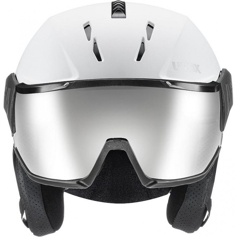 UVEX Instinct Visor laskettelukypärä, musta/valkoinen, 56-58 cm (56/6/260/50)