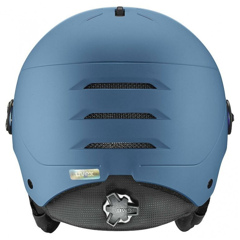 UVEX Wanted Visor laskettelukypärä, kivi/sininen, 58-61