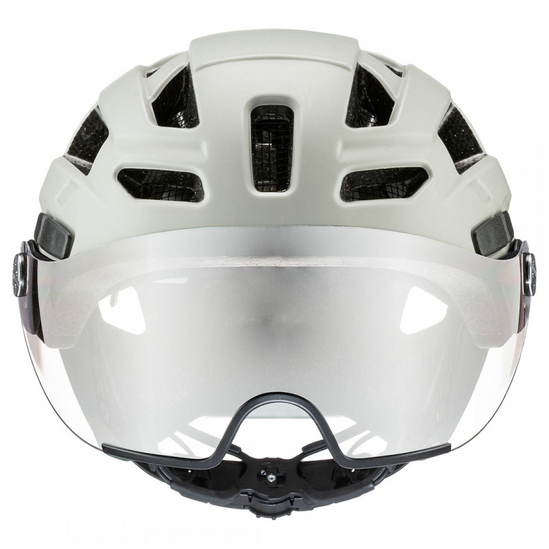 UVEX Finale Visor pyöräilykypärä, valkoinen/hiekka, 52-57