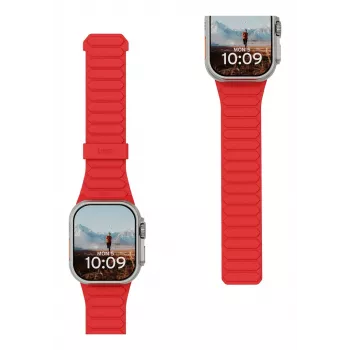 Urban Armor Gear UAG Pathfinder – kaksipuolinen magneettinen silikoniranneke Apple Watch Series 4-6 & SE 1-3, 44mm / Series 7-9, 45mm / Series 10-11, 46mm / Ultra 1-3, 49mm (ash/lava)