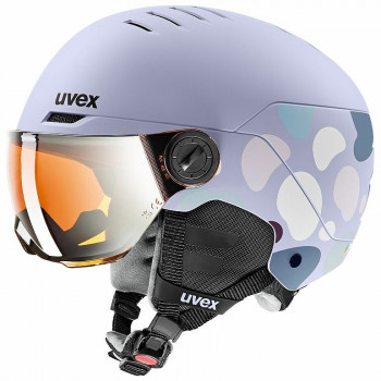 UVEX Rocket jr. Visor lasten laskettelukypärä 54-58, laventeli