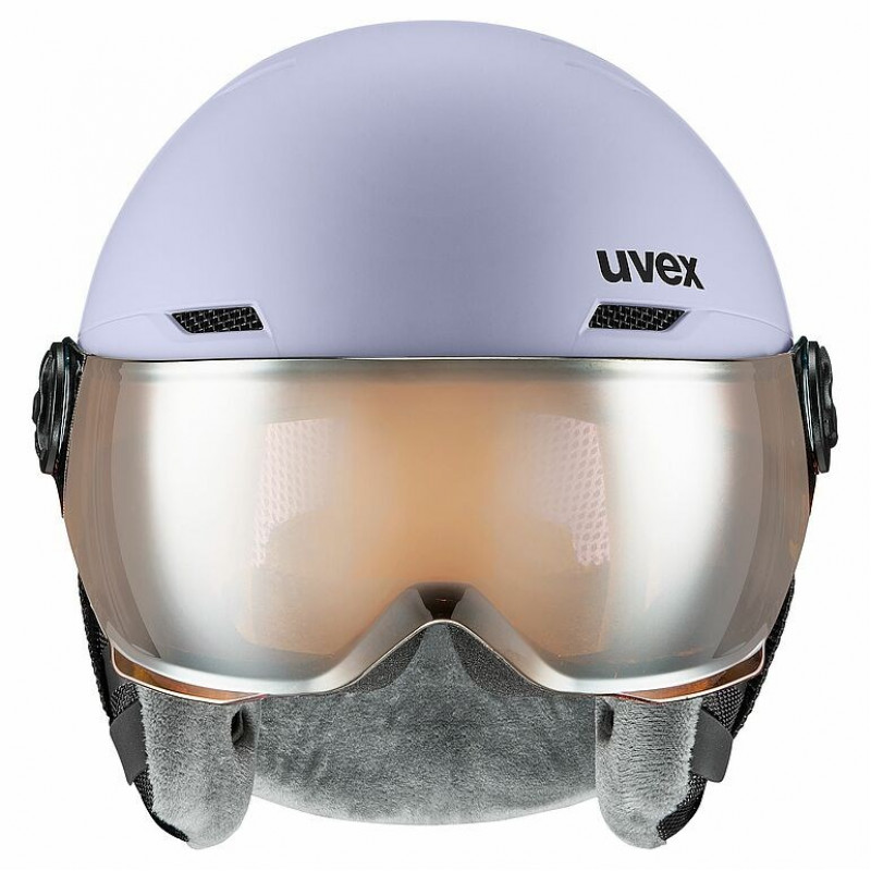 UVEX Rocket jr. Visor lasten laskettelukypärä 54-58, laventeli