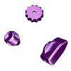Ascher Racing Knob Kit Pro -kiertonuppisarja, Champion Purple