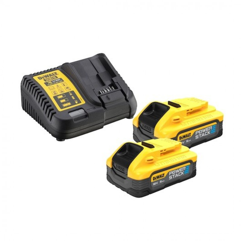 DeWalt DCK2050H2T-QW -työkalusarja DCD805 + DCF850, 18 V, 2 x 5,0 Ah akku