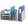 Paperflow -arkistointijärjestelmä S, 4 lokeroa, harmaa, polystyreeni, 2 säädettävää välilevyä