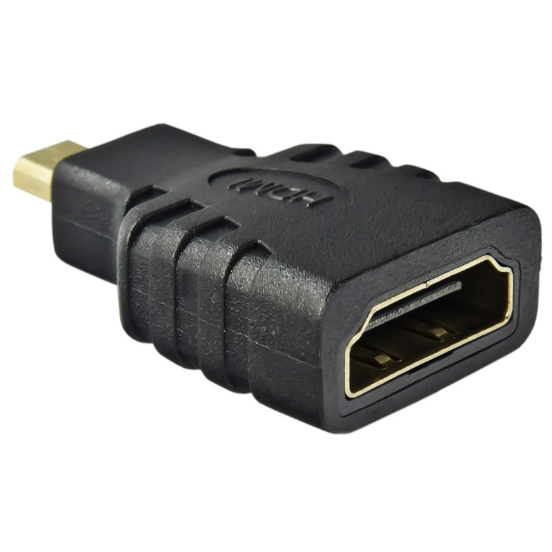 Akyga AK-AD-10 sovitin HDMI naaras Micro-HDMI uros, musta