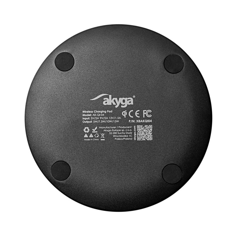 Induktiolaturi QI Akyga AK-QI-04 ver. 1.2 USB-C 15W