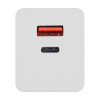 Seinä laturi Akyga AK-CH-20 100W USB-C USB-A PD GaN 5-20V / 1.5-5A valkoinen