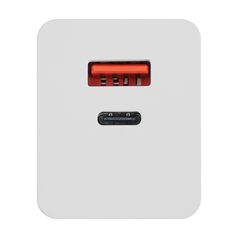 Seinä laturi Akyga AK-CH-20 100W USB-C USB-A PD GaN 5-20V / 1.5-5A valkoinen